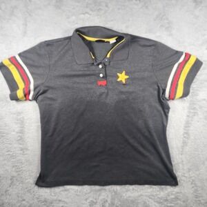 Hardee's Carls Jr Polo Shirt Mens XL Gray Star Logo Uniform Workwear Fast Food